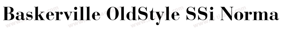 Baskerville OldStyle SSi Normal字体转换